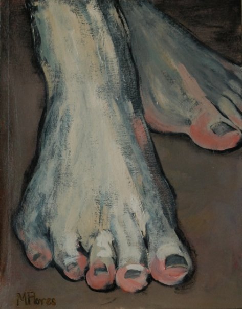 Feet, Acrylic on Panel